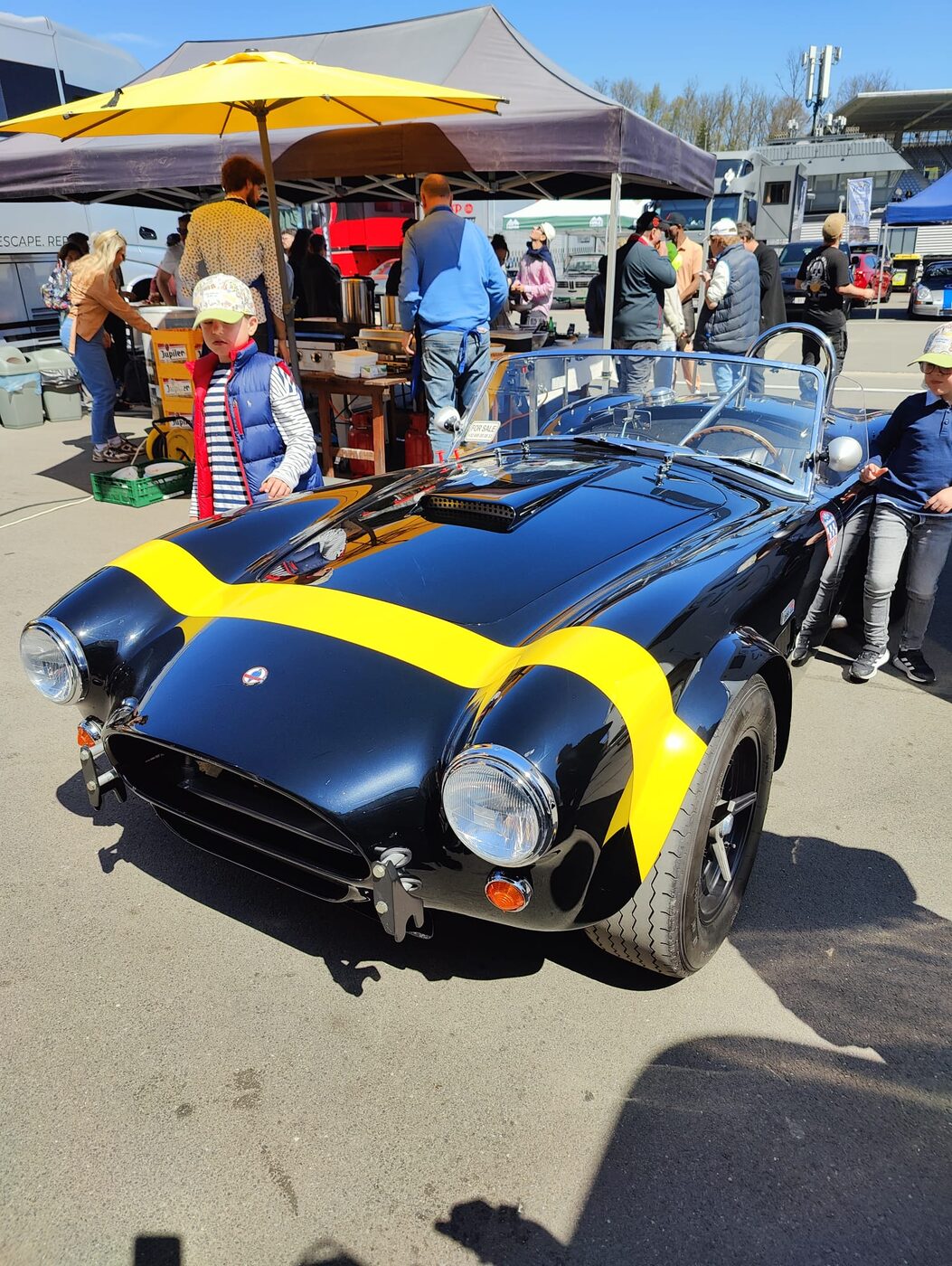 Classic AC Cobra at the racing event